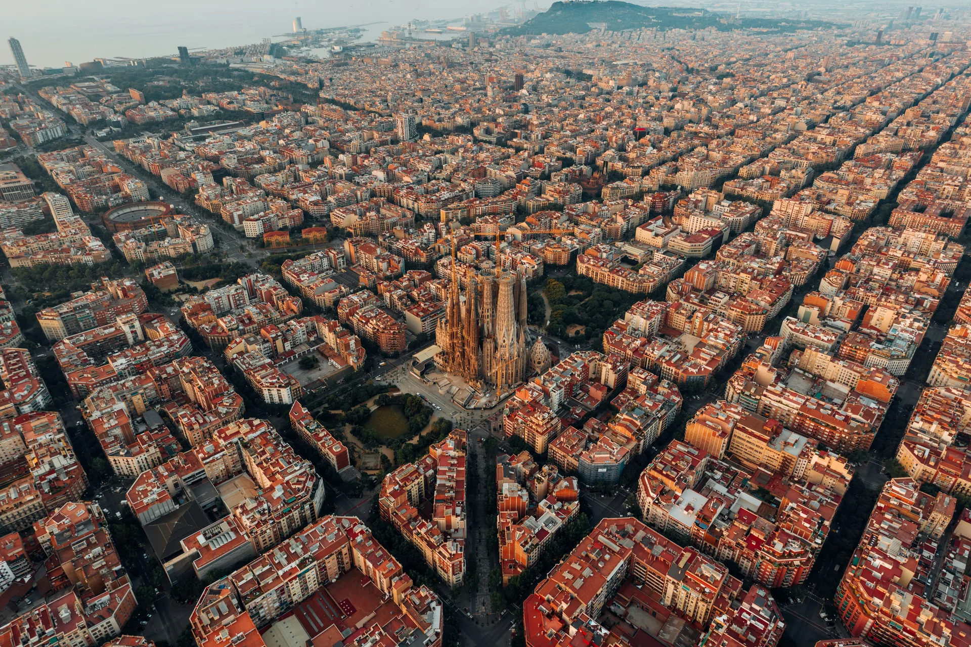 Barcelona skyline & Maresme coast